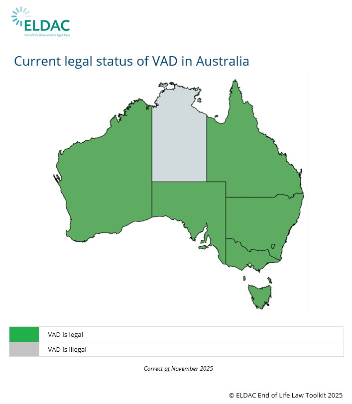 Green = VAD is operating,  Grey=VAD is Illegal
